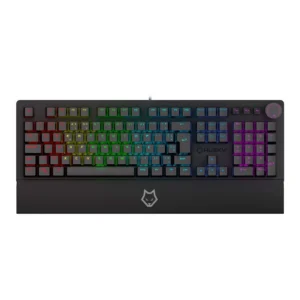 teclado sem fio mecânico gamer husky nomadic, rgb, switch gateron g pro brown, bluetooth, abnt2, preto htg800ptma