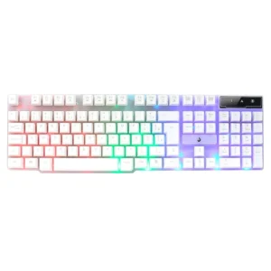 teclado semi mecânico gamer rise mode g1 full, membrana, usb, branco rm tg 01 fw