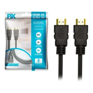 cabo hdmi 2.0 4k pix, 2 metros, 19 pinos