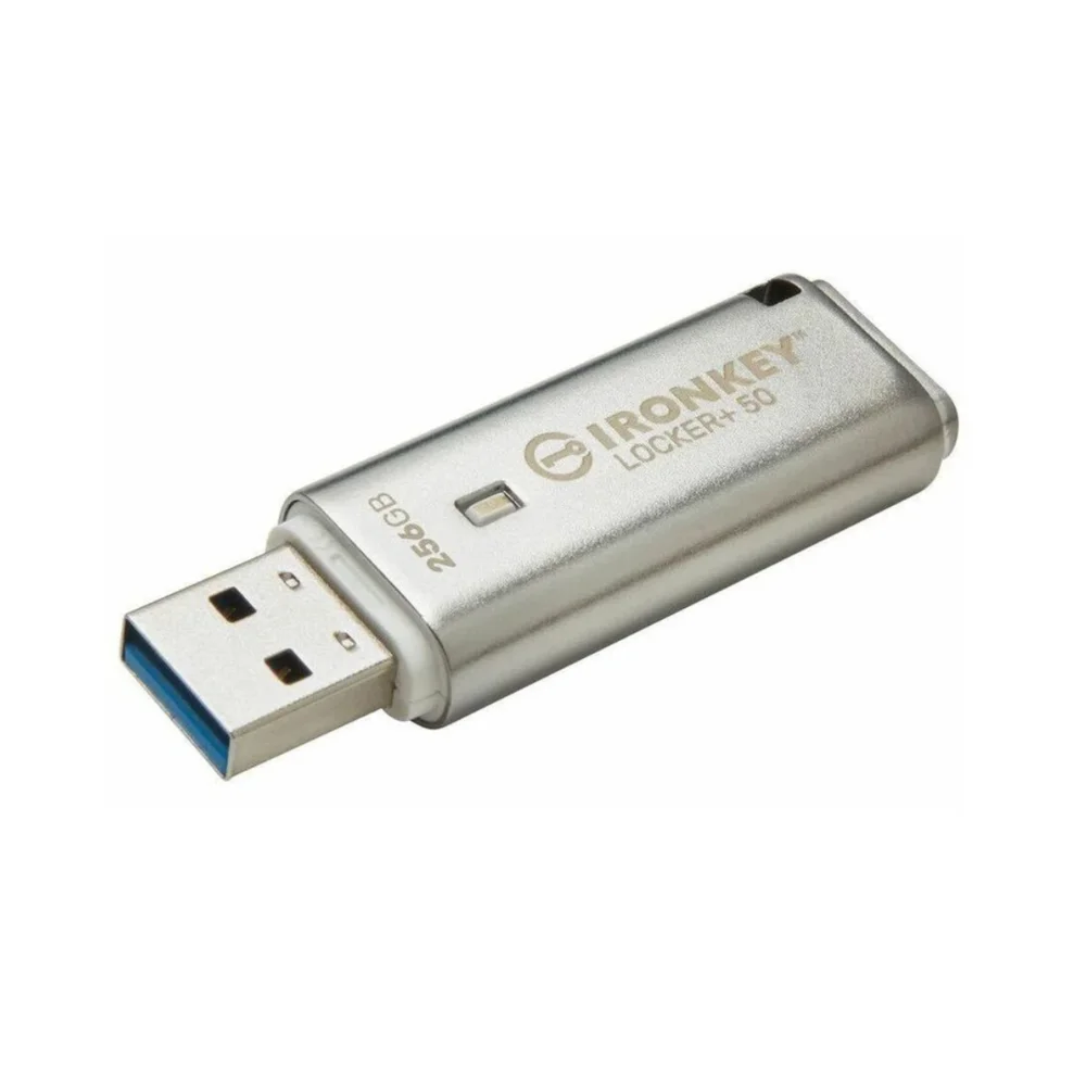 (0) pen drive 256gb usb 3.2 com criptografia ironkey locker+ 50 iklp50/256gb kingston