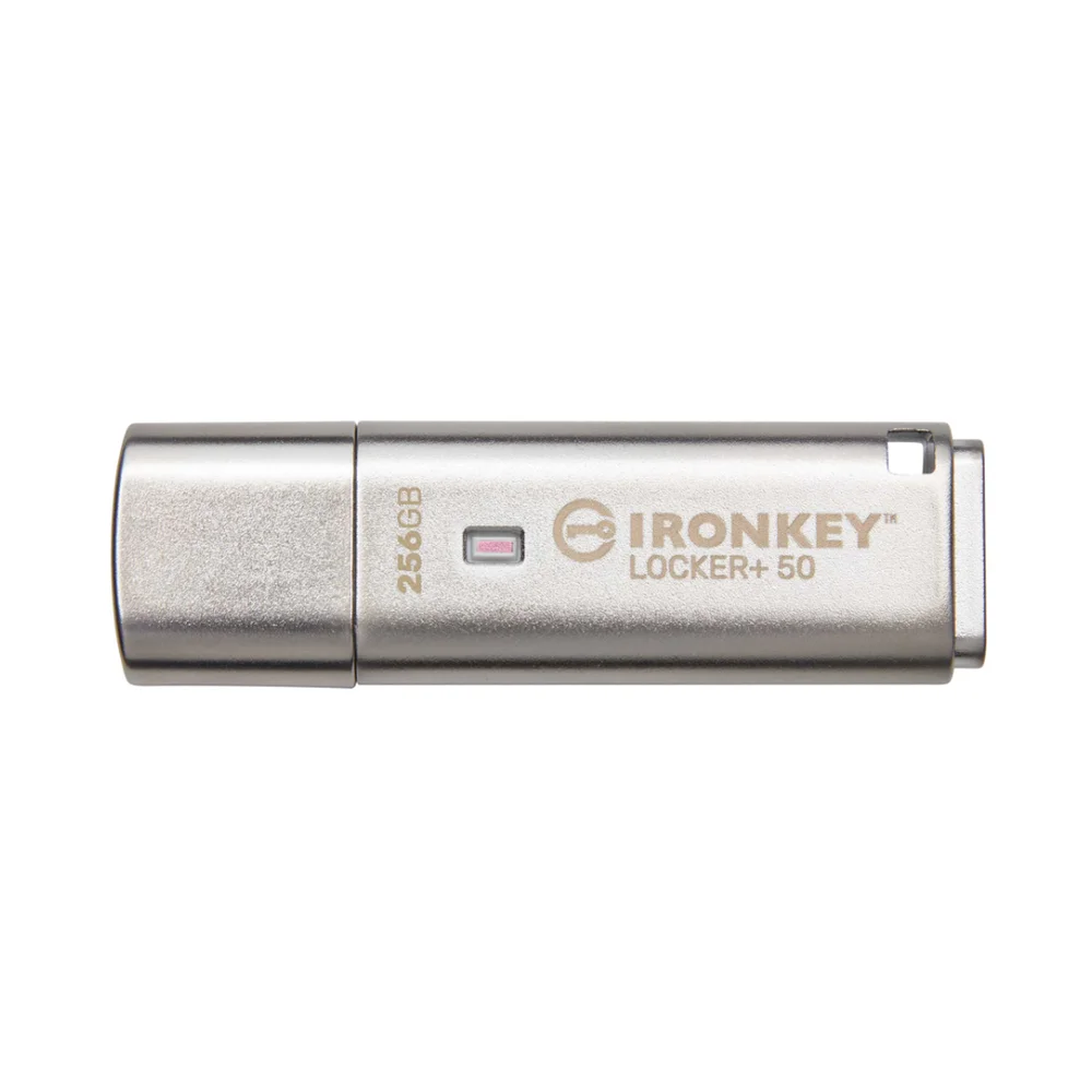 (0) pen drive 256gb usb 3.2 com criptografia ironkey locker+ 50 iklp50/256gb kingston